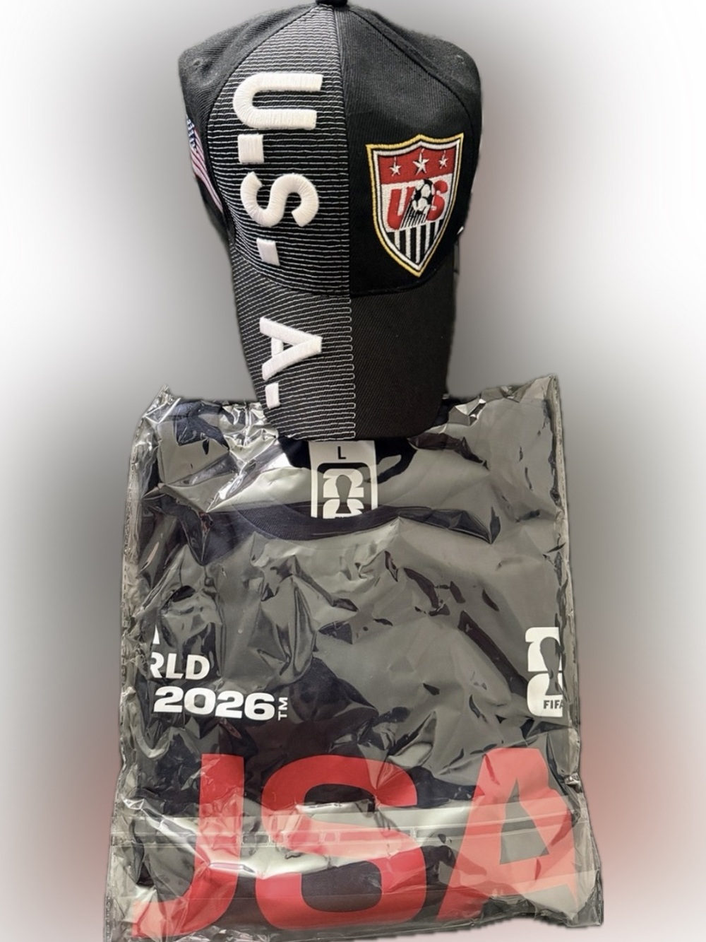 FIFA 2026 USA Soccer Black Cap & USA Tee Bundle